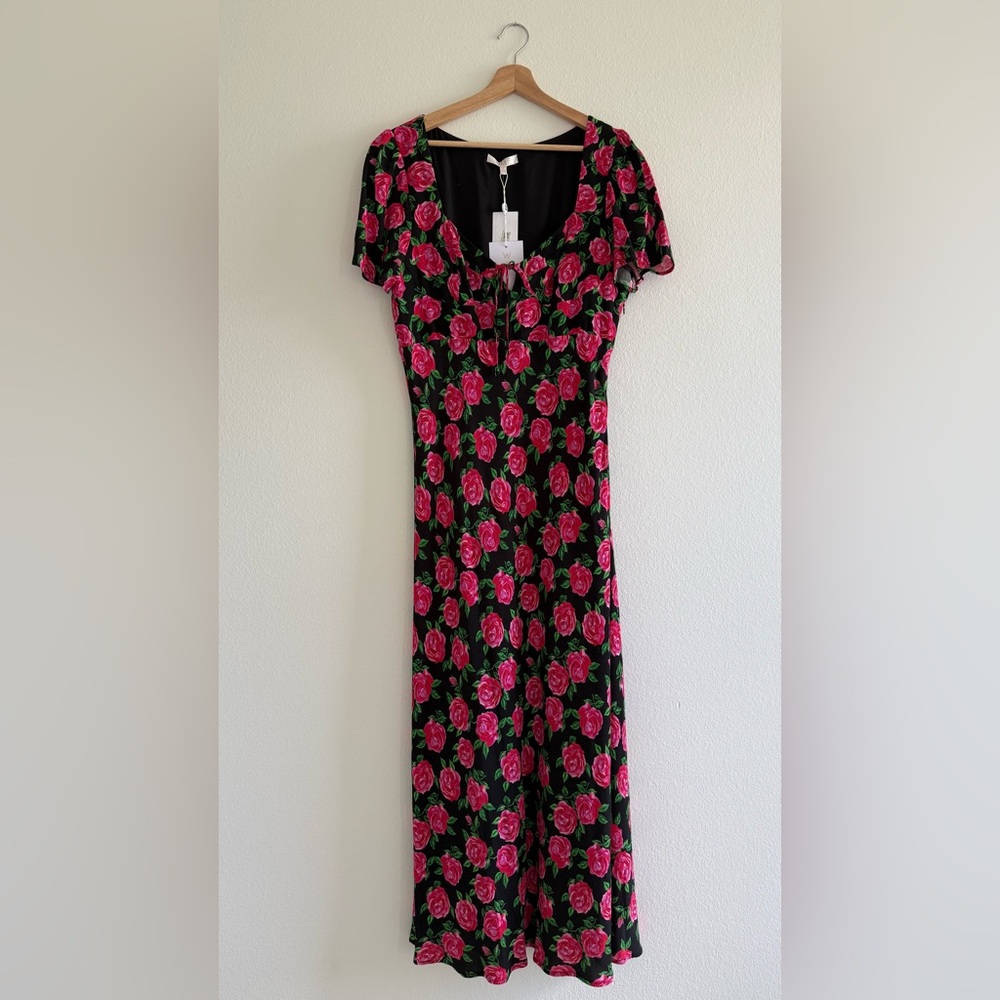 Wayf Red Roses Maxi Dress - Picture 2 of 4